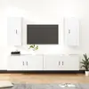 vidaXL Ensemble de meubles TV 4 pcs Blanc Bois d'ingénierie