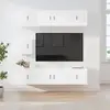 Ensemble de meubles TV 7 pcs Blanc Bois d'ingénierie