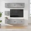 vidaXL Ensemble de meubles TV 7 pcs Gris béton Bois d'ingénierie