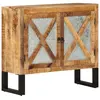 vidaXL Buffet 80x30x71 cm bois de manguier brut massif et métal