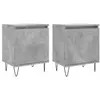 vidaXL Tables de chevet 2 pcs gris béton 40x30x50 cm bois d'ingénierie