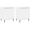 vidaXL Tables de chevet 2 pcs blanc 40x30x50 cm bois d'ingénierie