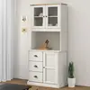 vidaXL Buffet haut VIGO blanc 78x40x175 cm bois massif de pin