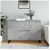 vidaXL Buffet gris béton 104x35x70 cm bois d'ingénierie