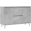 vidaXL Buffet gris béton 104x35x70 cm bois d'ingénierie