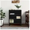 vidaXL Buffet noir 57x35x70 cm bois d’ingénierie
