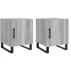 vidaXL Tables de chevet 2 pcs sonoma gris 40x40x50cm bois d'ingénierie