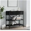 vidaXL Table console noir 75x34,5x75 cm bois d'ingénierie