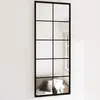 vidaXL Miroirs muraux 2 pcs noir 100x40 cm métal