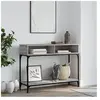 vidaXL Table console sonoma gris 100x30,5x75 cm bois d'ingénierie