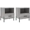 vidaXL Tables de chevet 2 pcs sonoma gris 40x35x47,5 cm