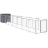 vidaXL Niche pour chien avec cour anthracite 110x813x110 cm