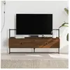 vidaXL Meuble TV mural chêne marron 100,5x30x51 cm bois d'ingénierie