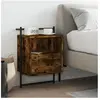 vidaXL Table de chevet murale chêne fumé 40x30x61 cm bois d'ingénierie