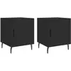 vidaXL Tables de chevet 2 pcs noir 40x40x50 cm bois d’ingénierie