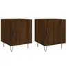 vidaXL Tables de chevet 2pcs chêne marron 40x40x50cm bois d'ingénierie