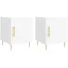 vidaXL Tables de chevet 2 pcs blanc 40x40x50 cm bois d’ingénierie