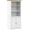 vidaXL Bibliothèque BODO blanc and marron 80x40x172cm bois massif pin