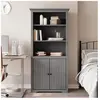 vidaXL Bibliothèque BODO gris 80 x 40 x 172 cm bois de pin massif