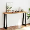 vidaXL Table console à live edge 140x40x80 cm bois d'acacia solide