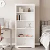 vidaXL Bibliothèque BODO blanc 80x38x180 cm bois pin massif 5 niveaux