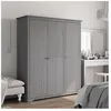 vidaXL Garde-robe BODO gris 146x53,5x173 cm bois massif de pin