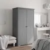 vidaXL Garde-robe BODO gris 99x53,5x173 cm bois massif de pin