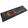 vidaXL Tapis de cuisine lavable impression cuisine noir 60x180 cm