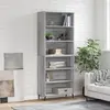 vidaXL Buffet sonoma gris 69,5x32,5x180 cm bois d'ingénierie