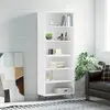vidaXL Buffet blanc 69,5x32,5x180 cm bois d'ingénierie