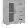 vidaXL Buffet haut Gris béton 69,5x34x180 cm Bois d'ingénierie