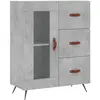 vidaXL Buffet haut Gris béton 69,5x34x180 cm Bois d'ingénierie