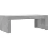 vidaXL Table basse gris béton 102x50x36 cm bois d'ingénierie
