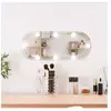 vidaXL Miroir mural avec lumières LED 20x50 cm verre ovale