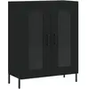 vidaXL Buffet haut Noir 69,5x34x180 cm Bois d'ingénierie