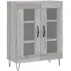 vidaXL Buffet haut Sonoma gris 69,5x34x180 cm Bois d'ingénierie