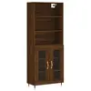vidaXL Buffet haut Chêne marron 69,5x34x180 cm Bois d'ingénierie