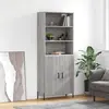 vidaXL Buffet haut Sonoma gris 69,5x34x180 cm Bois d'ingénierie