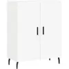 vidaXL Buffet haut Blanc 69,5x34x180 cm Bois d'ingénierie