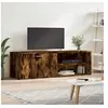 vidaXL Meuble TV chêne fumé 120x34x37 cm bois d'ingénierie