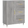 vidaXL Buffet haut Sonoma gris 69,5x34x180 cm Bois d'ingénierie