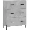 vidaXL Buffet haut Gris béton 69,5x34x180 cm Bois d'ingénierie