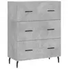 vidaXL Buffet haut Gris béton 69,5x34x180 cm Bois d'ingénierie