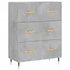 vidaXL Buffet haut Gris béton 69,5x34x180 cm Bois d'ingénierie