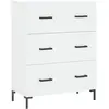 vidaXL Buffet haut Blanc 69,5x34x180 cm Bois d'ingénierie