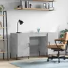 vidaXL Bureau gris béton 140x50x75 cm bois d'ingénierie