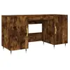 vidaXL Bureau chêne fumé 140x50x75 cm bois d'ingénierie