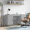 vidaXL Bureau gris béton 140x50x75 cm bois d'ingénierie