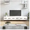 vidaXL Meuble TV blanc 150x36x30 cm bois d'ingénierie