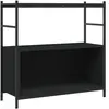 vidaXL Bibliothèque noir 80x30x78,5 cm bois d'ingénierie et fer